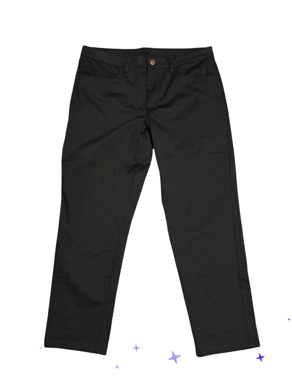 Barbell Apparel Stretch Black Athletic Chino  Pants